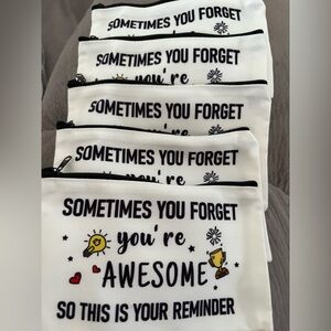 5 Packs “You’re AWESOME” White Pouches